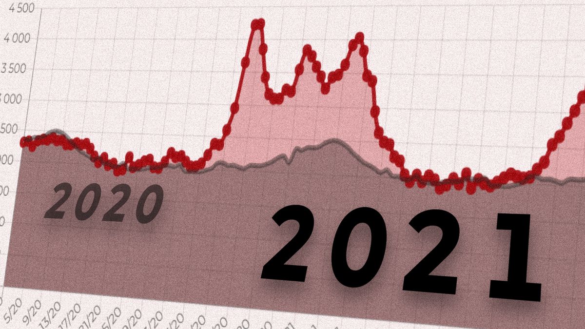 Černý rok 2021 v grafech: naděje dožití opět klesla